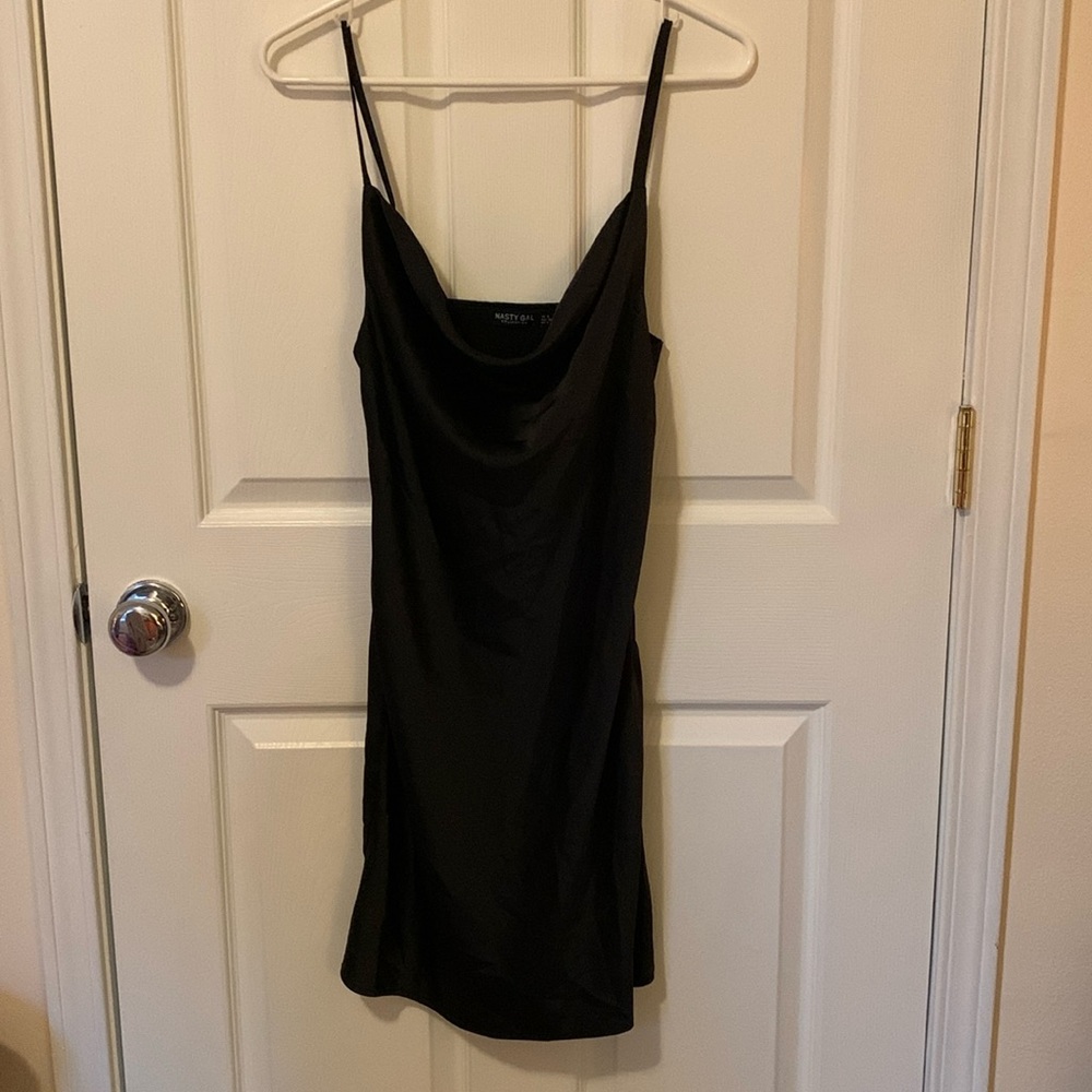 Mini Black Slip Dress